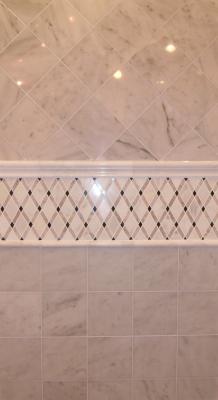 marble carrara tile classic honed polished lattice weave rhomboid temple dot basket italy grey