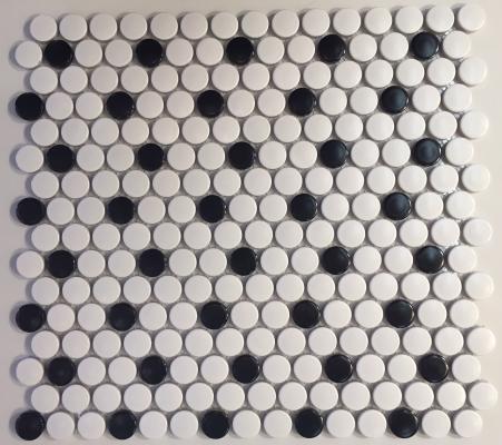 mosaics penny matte tile finish mix round sq ft per silver a2c m1 rd