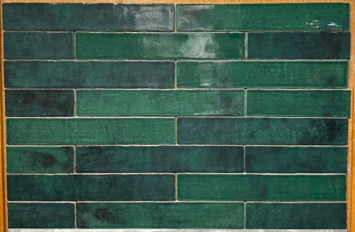 2-1/2” x 12” - Roca Tile - ZELLIGE - Elmerald Green - Wavy Wall Ceramic ...